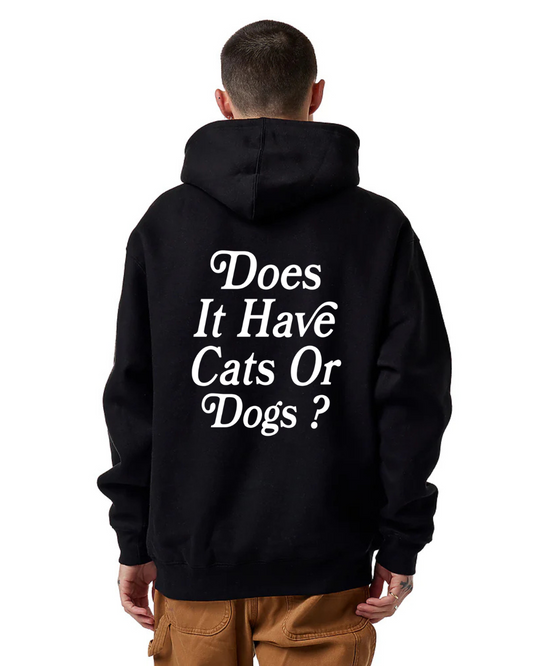 J&S Cats or Dogs Hoodie- Black